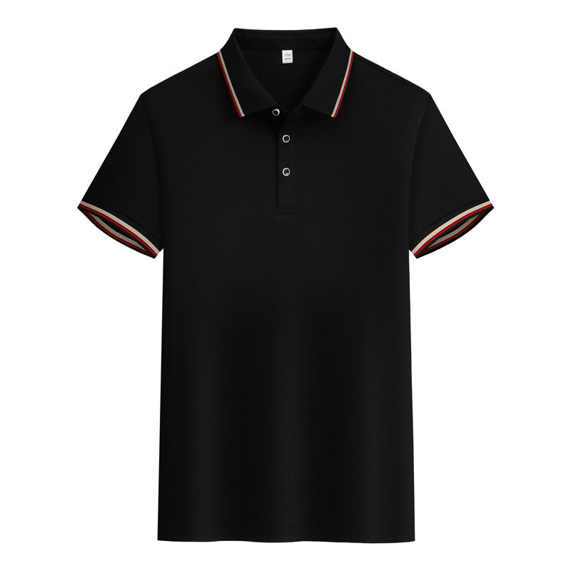 Men's And Women's Cotton Lace Lapel Summer Polo Shirt