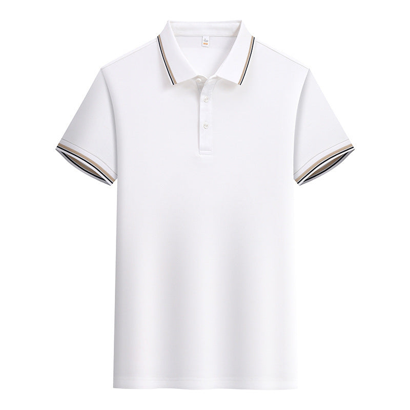 Men's And Women's Cotton Lace Lapel Summer Polo Shirt