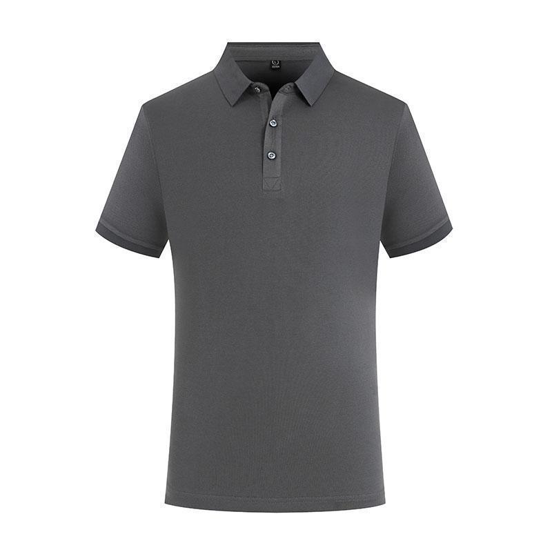Solid Color Lapel Short Sleeve Polo Shirt