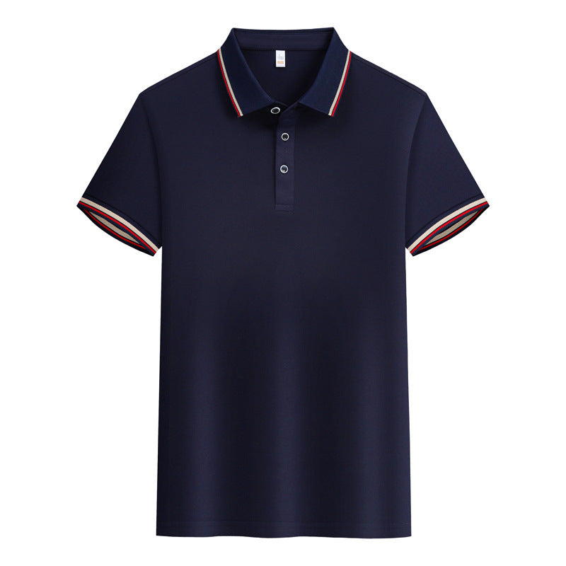Men's And Women's Cotton Lace Lapel Summer Polo Shirt