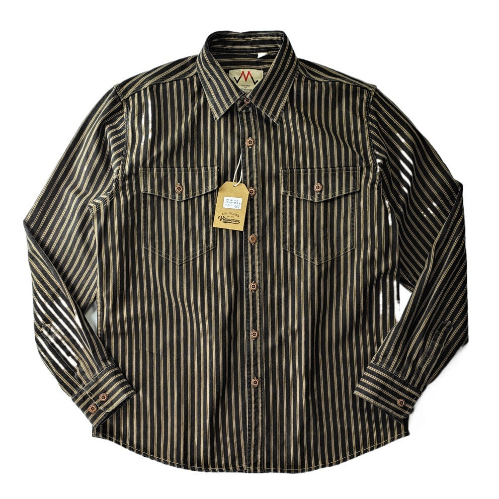 Men's Vintage Cotton Heavy Washed Casual Shirt