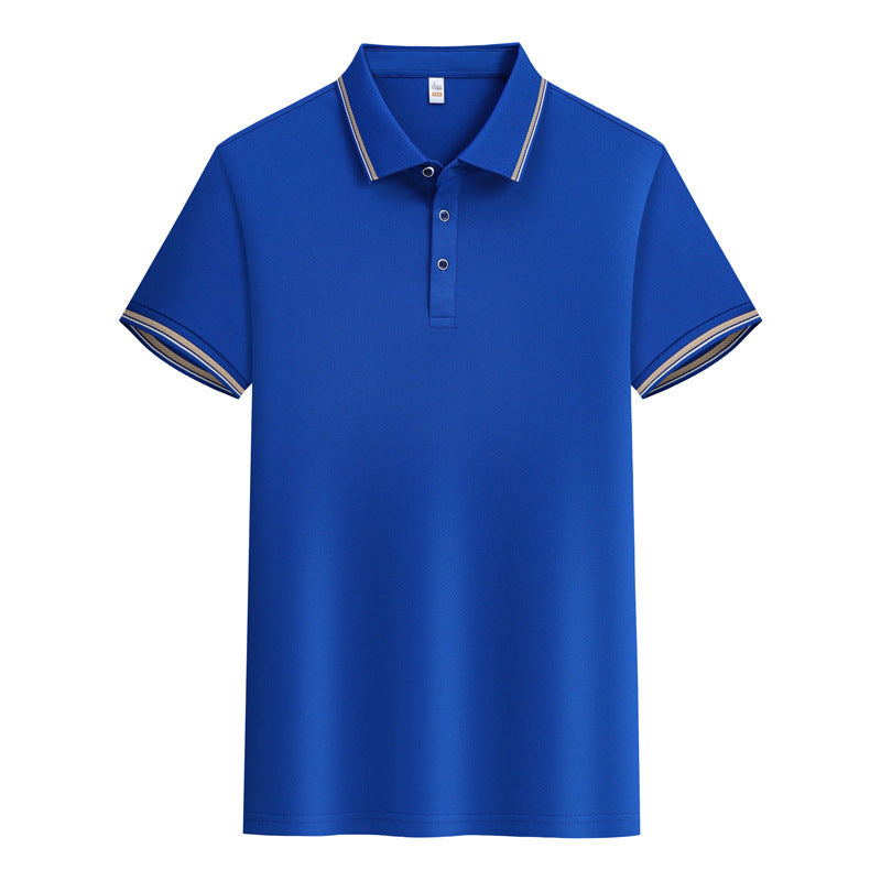 Men's And Women's Cotton Lace Lapel Summer Polo Shirt
