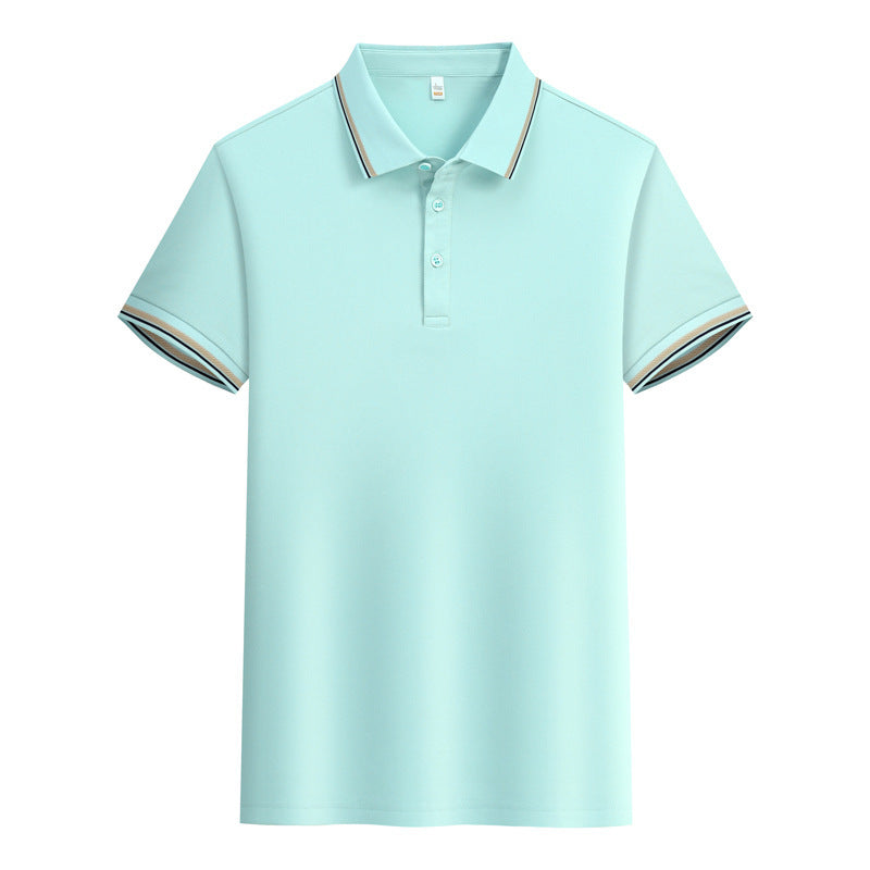 Men's And Women's Cotton Lace Lapel Summer Polo Shirt