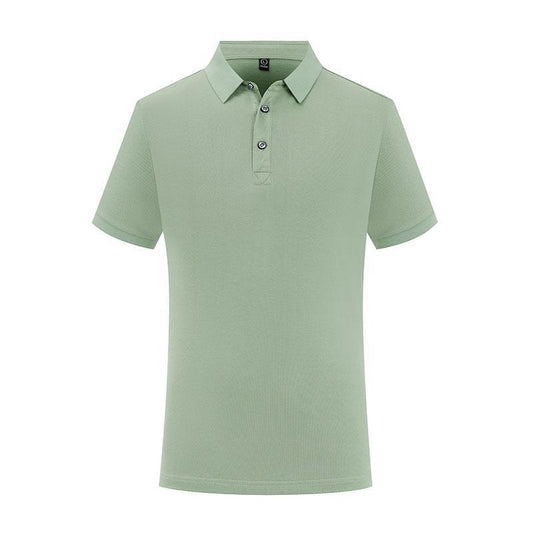 Solid Color Lapel Short Sleeve Polo Shirt