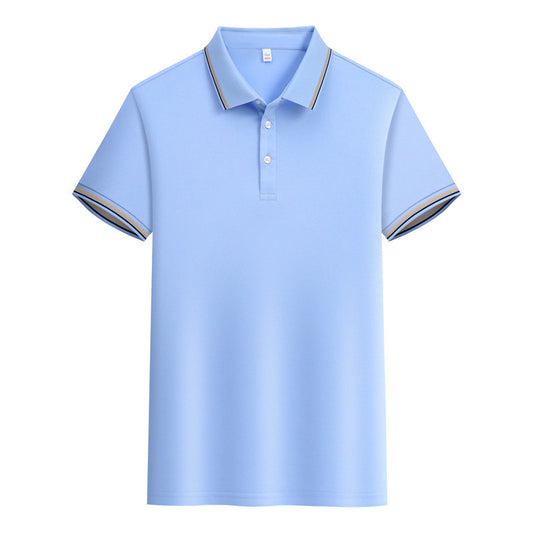 Men's And Women's Cotton Lace Lapel Summer Polo Shirt
